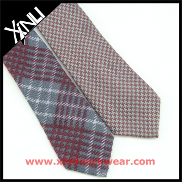 Cravates de soie d&#39;hiver 2015 à carreaux brun d&#39;hiver avec des liens de laine mélangés pour hommes